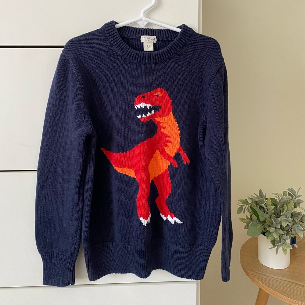 Crewcuts boys dino sweater-navy